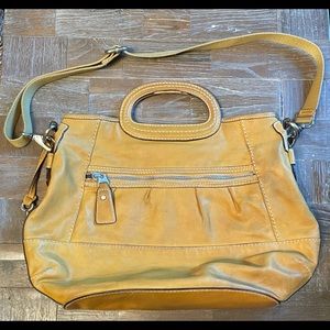 Fossil Pebbled Leather Satchel Crossbody🖤